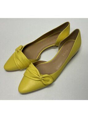 Talbots Women's Edison Pleated Yellow Flats Shoes Size 9M